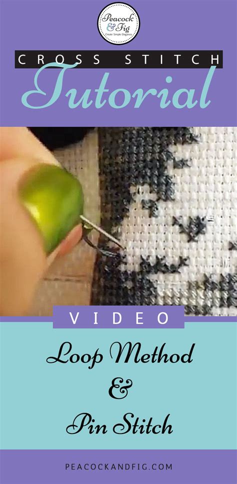 cross stitch ending thread pin stitch